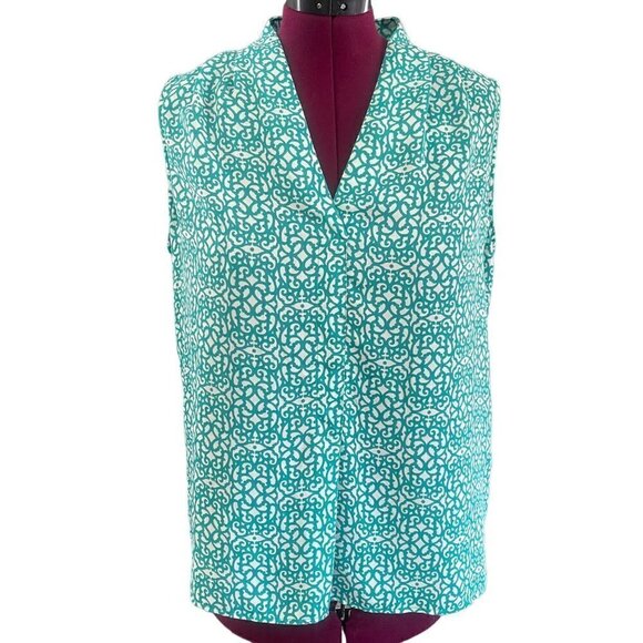 Laundry by Shelli Segal Women’s Sleeveless Blouse Size L Minimalist - Picture 1 of 9